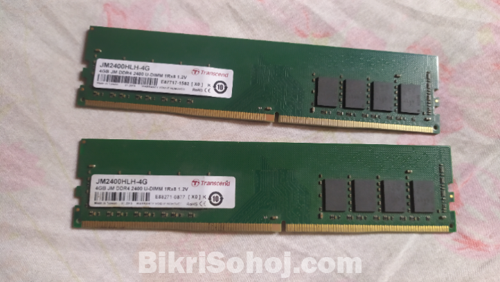 4GB Transcend RAM x 2